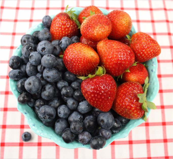 Strawberries and Blueberries